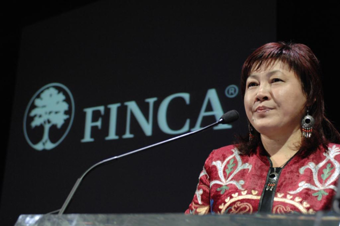 Tamara Shekimbaeva, FINCA Kyrgyzstan Client at FINCA's 25th Anniversary Event